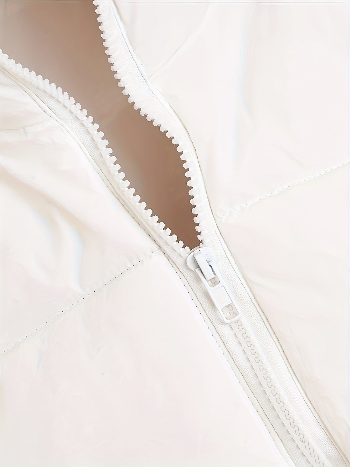 Women'S Elegant High-Neck Padded Vest with Drawstring Detail - Solid Color, Thick Warm Winter Sleeveless Jacket Vest, Casual Streetwear Style, 200g/m² Fabric Weight, Autumn/Winter Essential