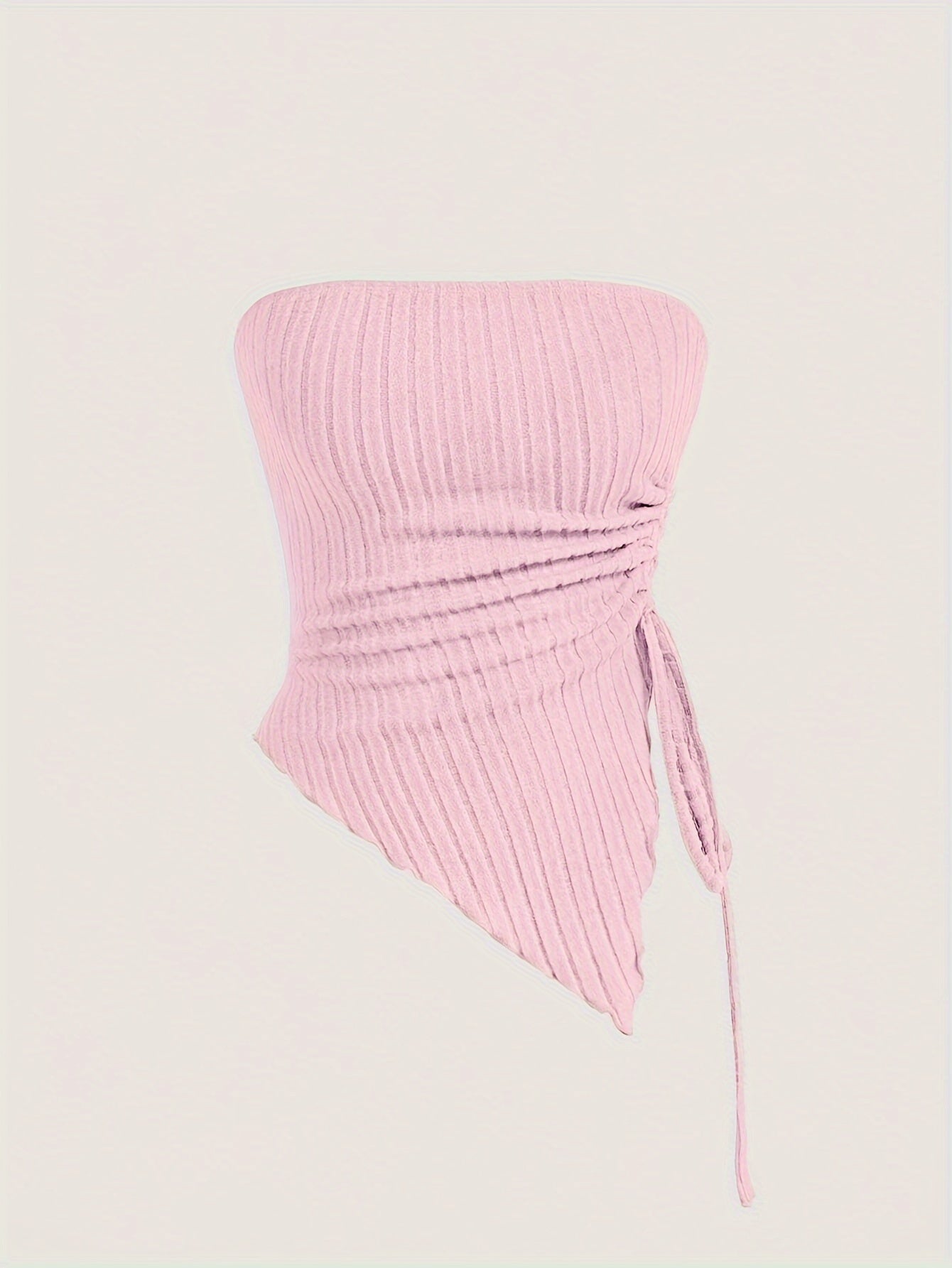 Siamese Cat Print Women's Drawstring Off-Shoulder Asymmetrical Hem Tank Top