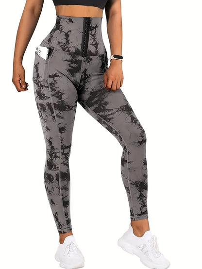 Tie Dye High Waist Yoga Leggings - Sculpting, Butt Lifting, Tummy Control, Moisture-Wicking, Four-Way Stretch Fitness Pants for Women - Wide Waistband, Comfortable, Sweat-Resistant, Perfect for Gym, Sports, Running, and Yoga