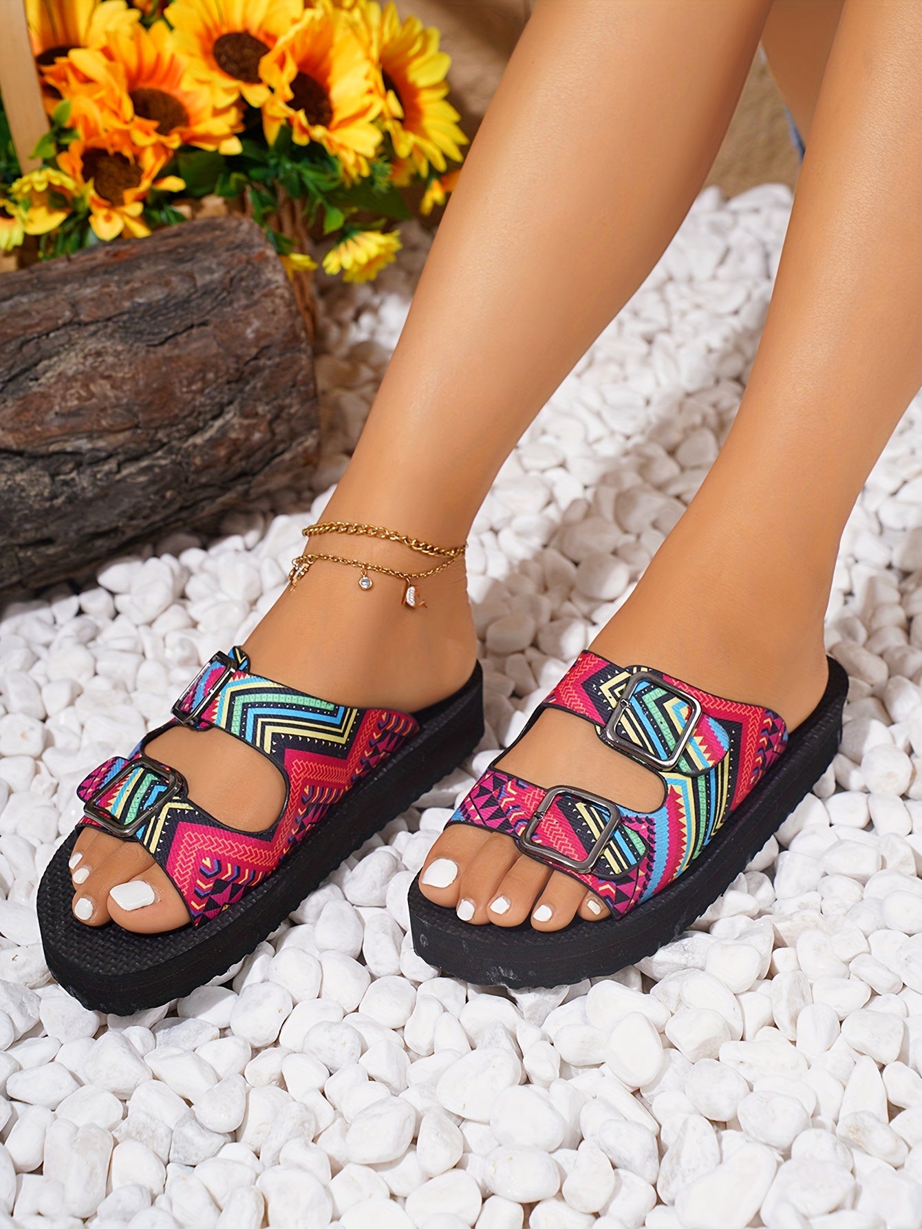 Women's Summer Flat Bottom Slippers Thick Sole Slippers for Women Outdoor