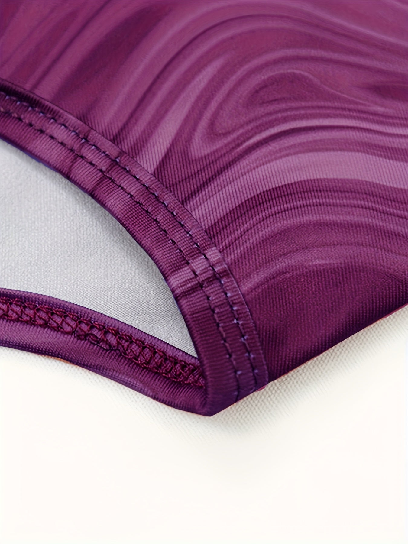 Abstract Ripple Print Dress, Sexy Mock Neck Long Sleeve Dress, Women's Clothing