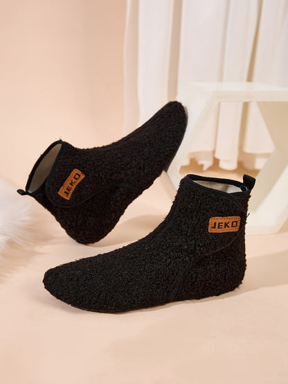 Women's Winter Warm Slip-On Slippers with Closure - Soft Fabric Indoor/Outdoor House Shoes, Non-Slip Rubber Sole & Plush Lining for Cozy Comfort, Light Blue, Indoor Slippers, Home Comfort, Simple Style, Comfortable Fit, Home