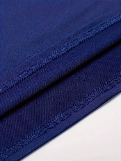 Elegant Solid Slip Lounge Dresses, Scoop Neck Bodycon Maxi Mermaid Dress, Women's Loungewear & Dresses