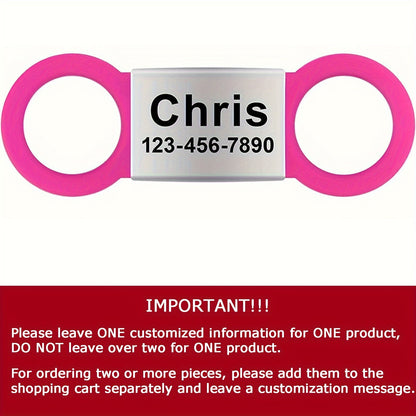 [Fast Arrival] Personalized Pet ID Tag - Durable, Noise-Free, Stylish Slide-On Tag with Engraved Pet's Name, Perfect for Dogs and Cats - Easy to Read, Long-Lasting, and Attractive Design