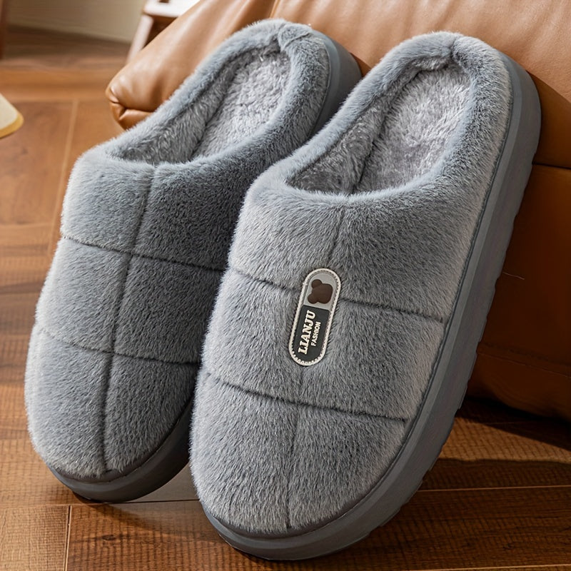 [Warm Slippers] Warm Anti-slip EVA Sole Slippers | Autumn and Winter Large Size Couple Slippers for Men and Women, Home and Outdoor