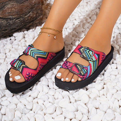 Women's Summer Flat Bottom Slippers Thick Sole Slippers for Women Outdoor