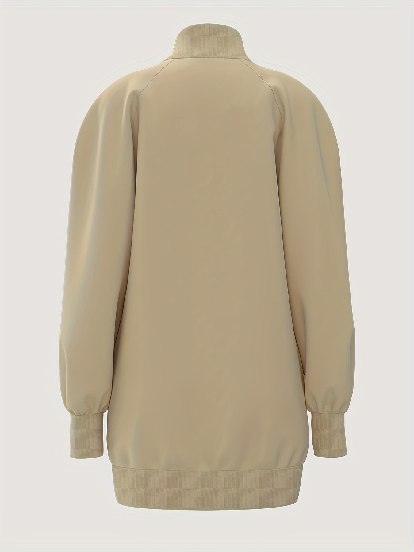 Faith Print Turtleneck Dress, Casual Loose Long Sleeve Dress, Women's Clothing