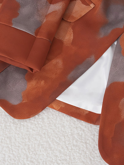 Chic All Over Print Blazer | Regular Sleeve, Single Button Placket, Versatile Slim Fit Jacket for All Seasons