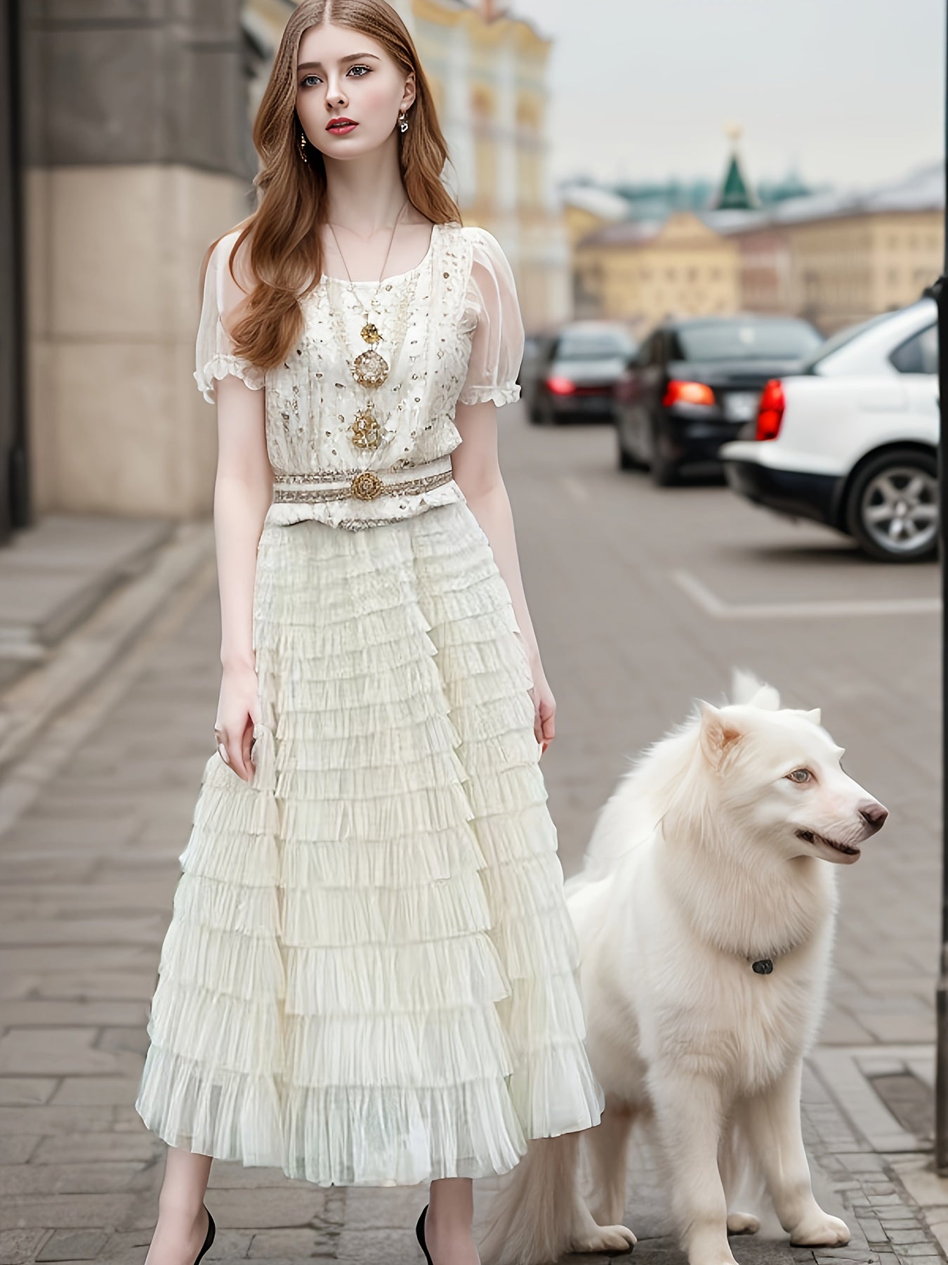 Multilayer Ruffles Tulle Skirt, Casual Fluffy Skirt For Spring & Summer, Women's Clothing