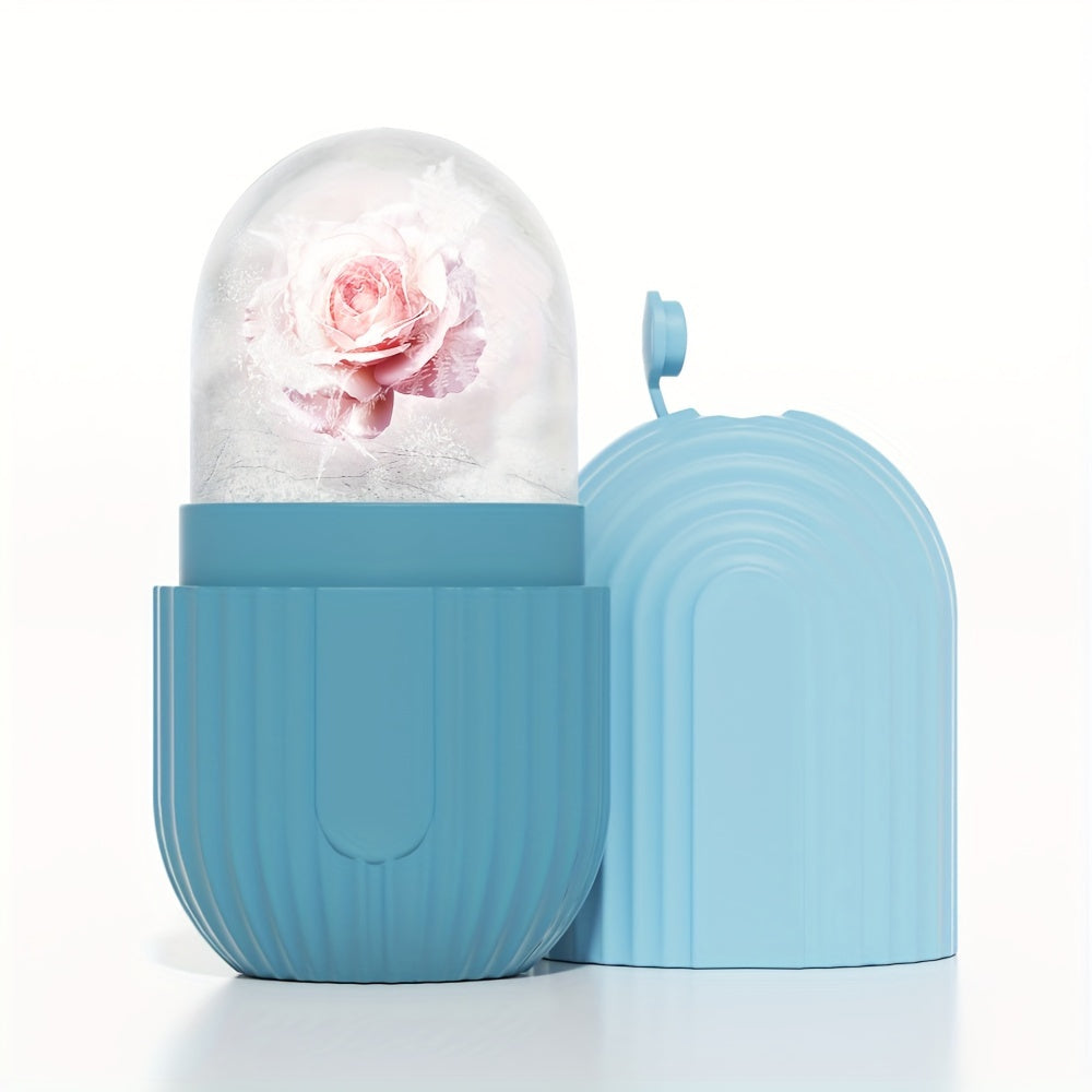 Silicone Facial Ice Roller for Skin Glow & De-Puffing – Reusable, Leakproof Beauty Massage Tool for Daily Skincare Routine, Formaldehyde-Free, No Power or Battery Needed