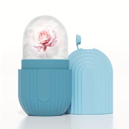 Silicone Facial Ice Roller for Skin Glow & De-Puffing – Reusable, Leakproof Beauty Massage Tool for Daily Skincare Routine, Formaldehyde-Free, No Power or Battery Needed