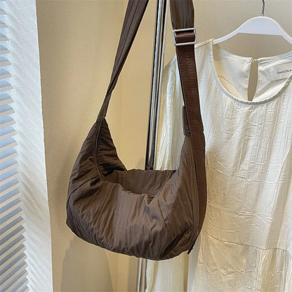 Pleated Dumpling Crossbody Bag