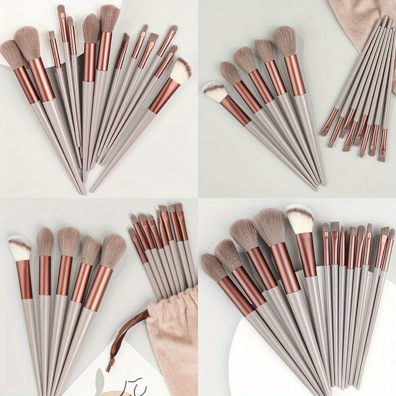 13pcs Makeup Brushes Soft Fluffy Professional Foundation Blush Powder Eyeshadow Kabuki Blending Makeup Brush Beauty Tools Valentine's Day Birthday Gift for Girlfriend