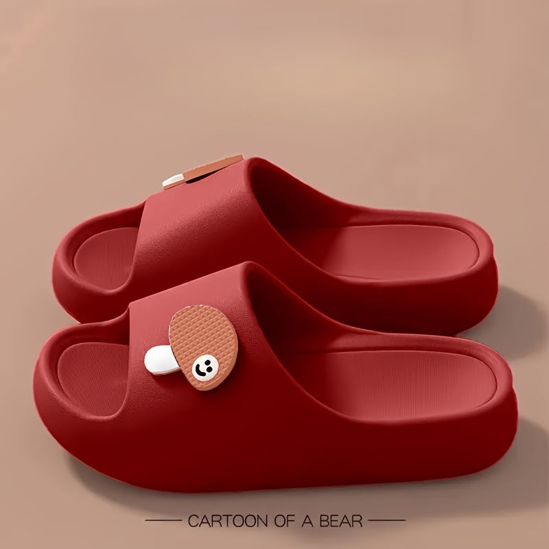 [Summer Slippers] Soft Summer Women's Cartoon Decorative Pillows, Non-Slip Slippers, Casual Shower Sandals