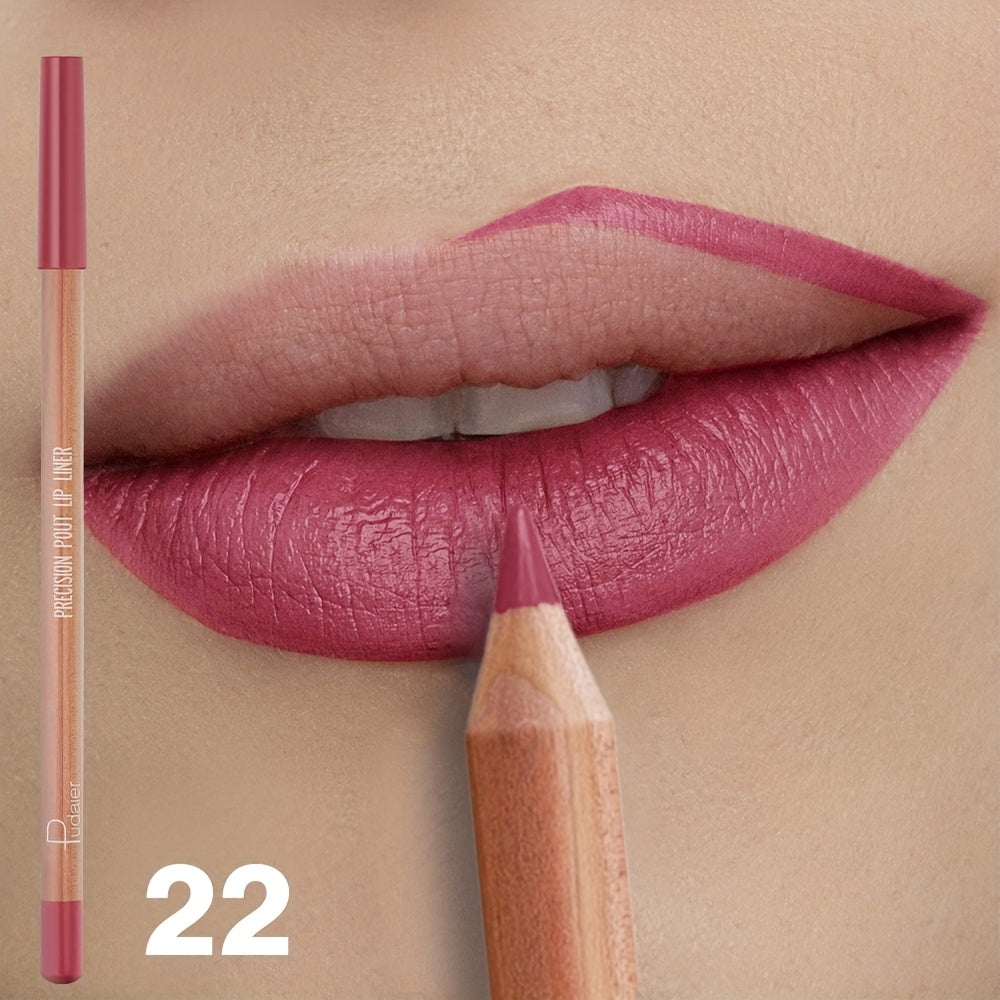 1pc Matte Lipstick & Liner Pen, Waterproof, Long-Lasting, Non-Stick, Berry Shades for All Skin Types, Makeup Pencils for Women, Pudaier