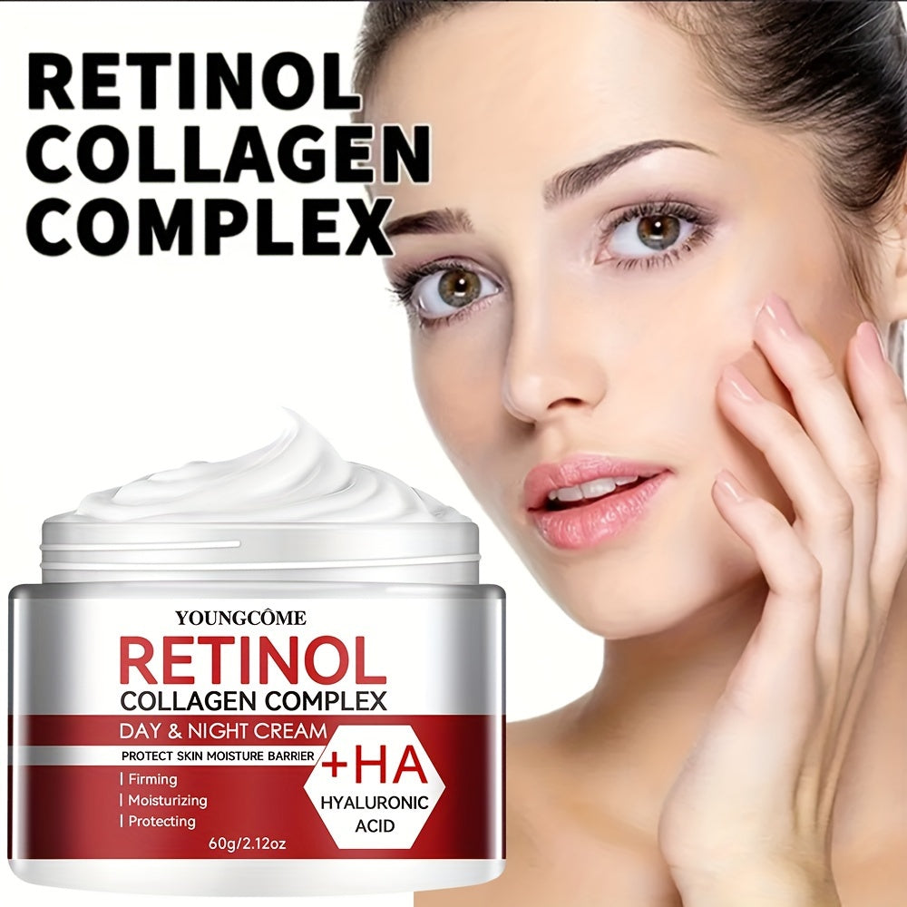 30g/60g Retinol Collagen Complex Day & Night Cream With Licorice Root Extract, Moisturizing, Nourishing Firming Rejuvenating Skin With Plant Squalane