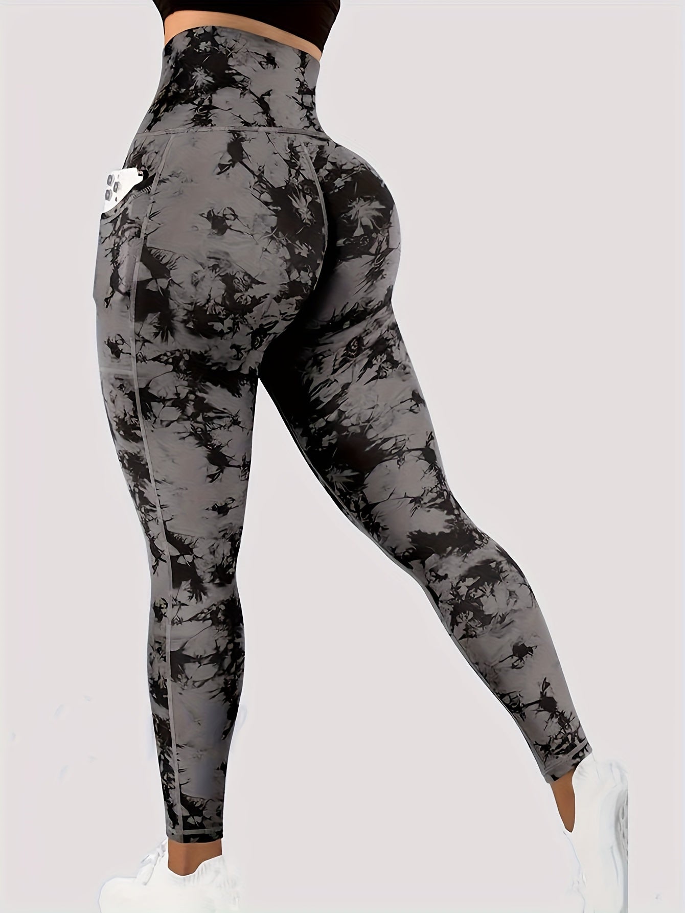 Tie Dye High Waist Yoga Leggings - Sculpting, Butt Lifting, Tummy Control, Moisture-Wicking, Four-Way Stretch Fitness Pants for Women - Wide Waistband, Comfortable, Sweat-Resistant, Perfect for Gym, Sports, Running, and Yoga