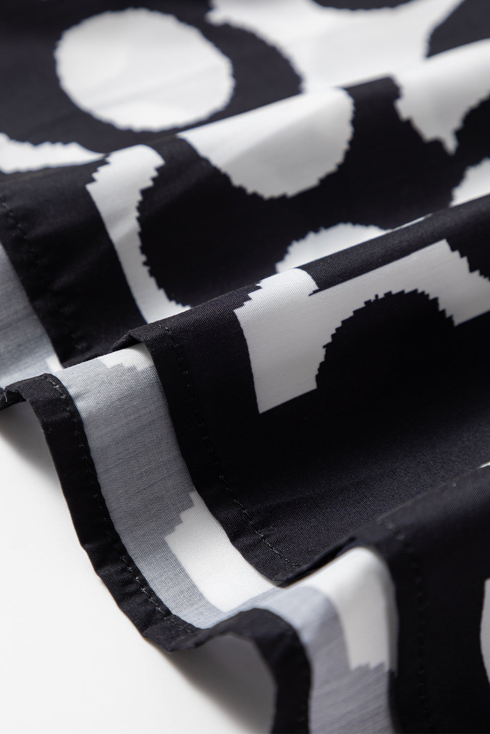 Black Abstract Dot Flower Print Tank Top