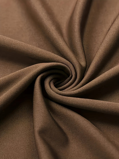 Elegant Solid Slip Lounge Dresses, Scoop Neck Bodycon Maxi Mermaid Dress, Women's Loungewear & Dresses