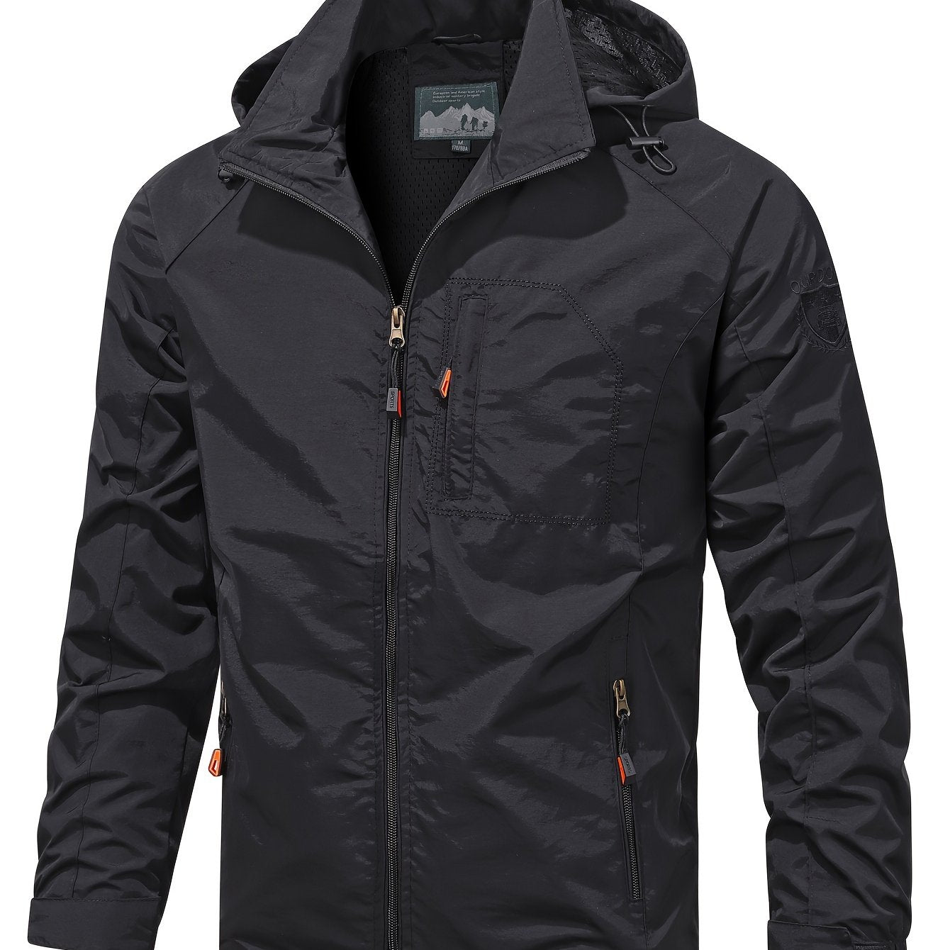 Men's Lightweight Jacket Packable Windbreaker Running Jacket Coat Stand Collar Windbreaker Bomber Jacket