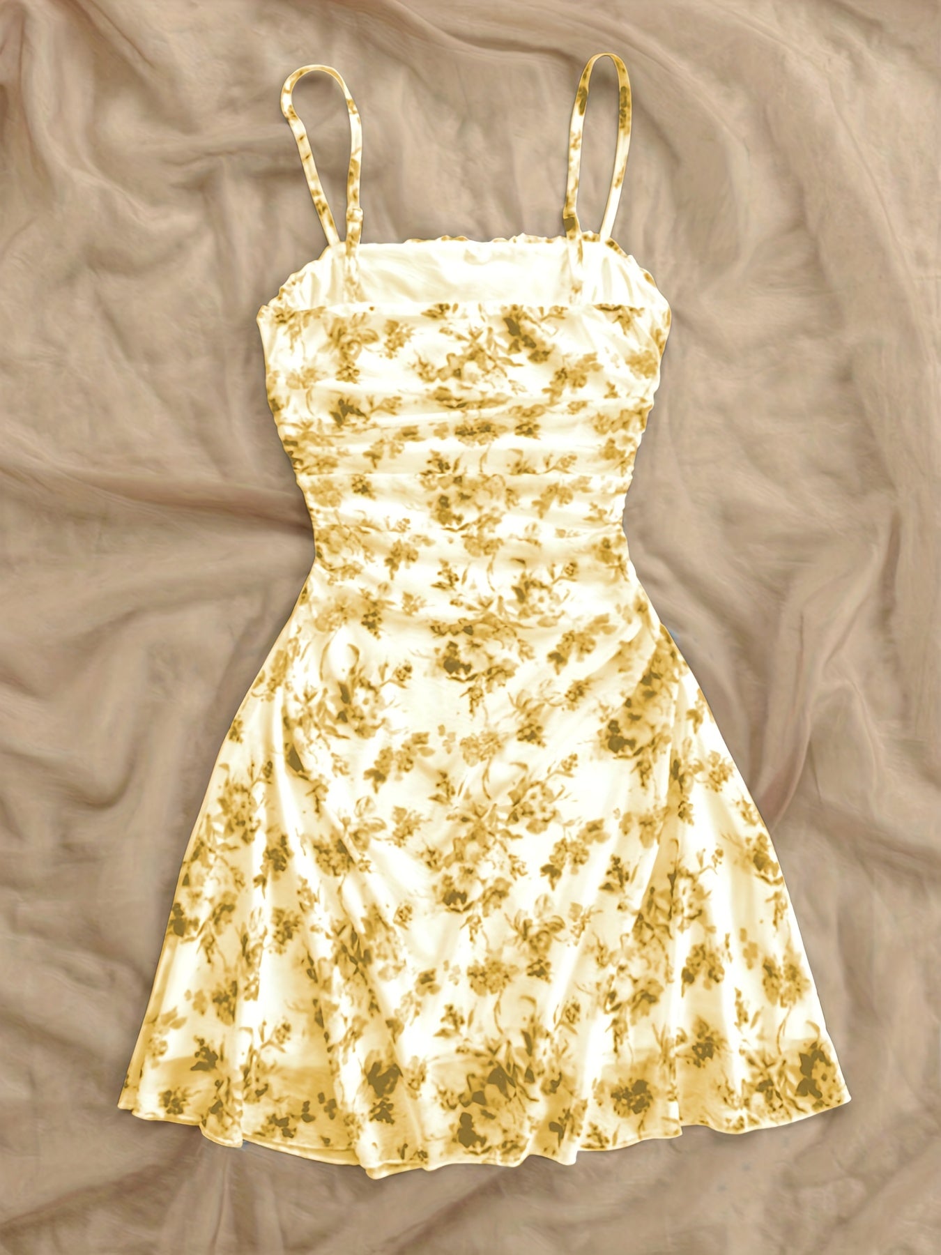 Women's New Floral Print Halter Dress Fashionable Elegant Suitable for All Seasons