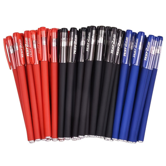 10-Piece Gel Pen Set: Perfect For Students, Exams, Office & School - Red, Black, Water & Carbon Pens!