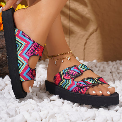 Women's Summer Flat Bottom Slippers Thick Sole Slippers for Women Outdoor