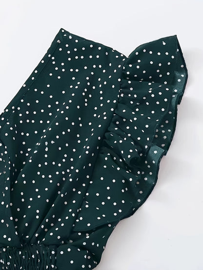 Vibrant Allover Print Blouse with Chic Bow Accent - Flattering Surplice Neck & Ruffled Waist - Womens Casual Fashion