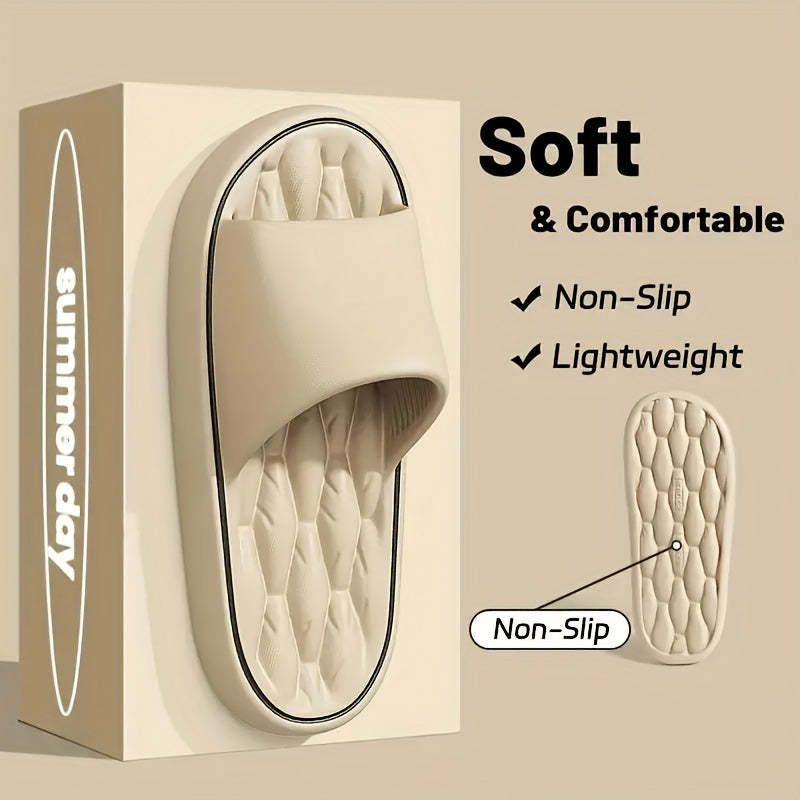 Soft, Comfortable Women's EVA Slip-On Slippers - Lightweight, Non-Slip, Breathable, Durable Indoor/Outdoor Sandals with Thick Cushioned Sole, Anti-Shit Design & Ergonomic Support, Pastel Pink Casual House Shoes for All Season