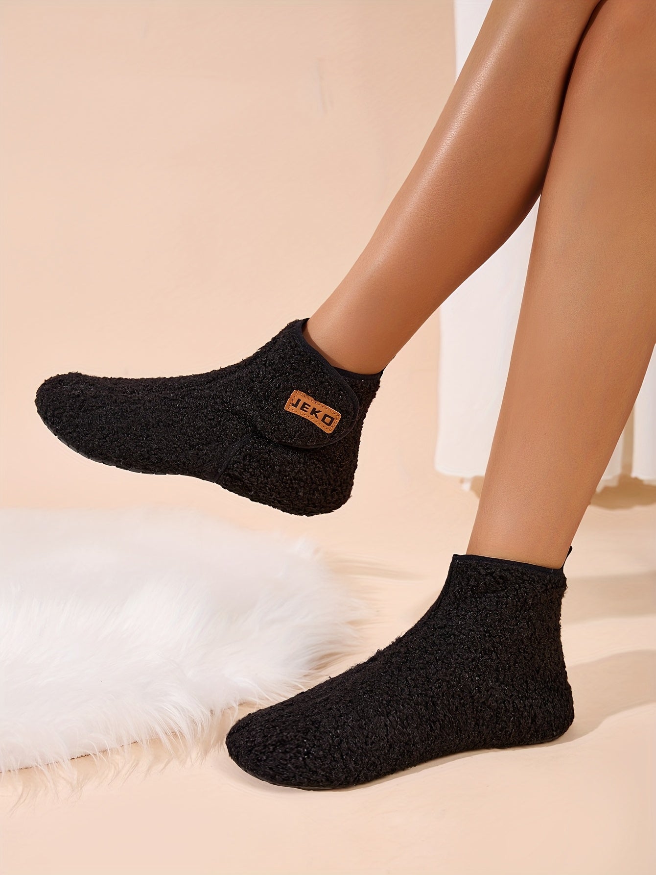 Women's Winter Warm Slip-On Slippers with Closure - Soft Fabric Indoor/Outdoor House Shoes, Non-Slip Rubber Sole & Plush Lining for Cozy Comfort, Light Blue, Indoor Slippers, Home Comfort, Simple Style, Comfortable Fit, Home