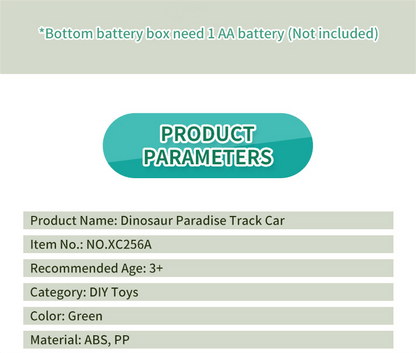Dinosaur Toys Race Car Track, Create A Dinosaur World Road Race, Flexible Dinosaur Track Toys Set 120/240pcs Christmas Birthday Gifts For Boys Girls Kids Christmas Halloween Thanksgiving Gift Carnival