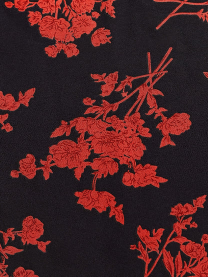 Y2K Women's Floral Print Off-Shoulder A-Line Dress - Lightweight Summer Machine Washable Elegant Party & Casual Outfit, Fitted Silhouette