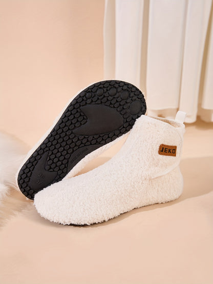 Women's Winter Warm Slip-On Slippers with Closure - Soft Fabric Indoor/Outdoor House Shoes, Non-Slip Rubber Sole & Plush Lining for Cozy Comfort, Light Blue, Indoor Slippers, Home Comfort, Simple Style, Comfortable Fit, Home