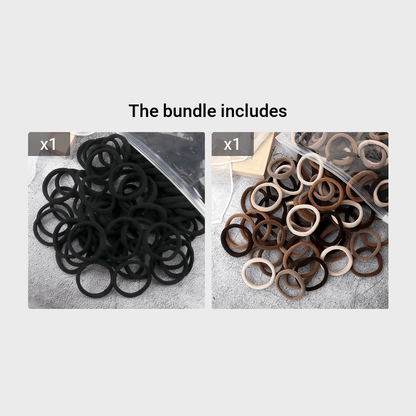 50pcs/Set Women   Basic Hair Bands 4cm Simple Solid Colors Elastic Headband Hair Ropes Ties Hair Accessories Ponytail Holder