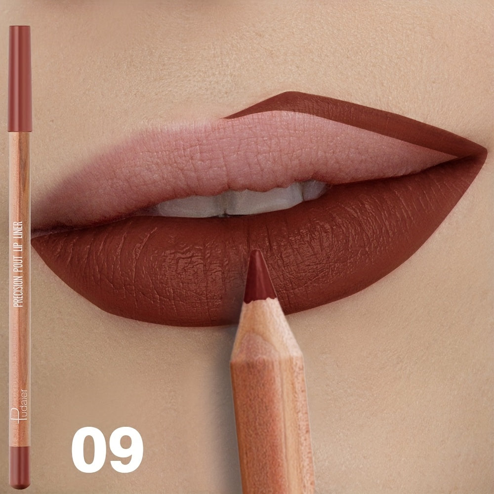 1pc Matte Lipstick & Liner Pen, Waterproof, Long-Lasting, Non-Stick, Berry Shades for All Skin Types, Makeup Pencils for Women, Pudaier
