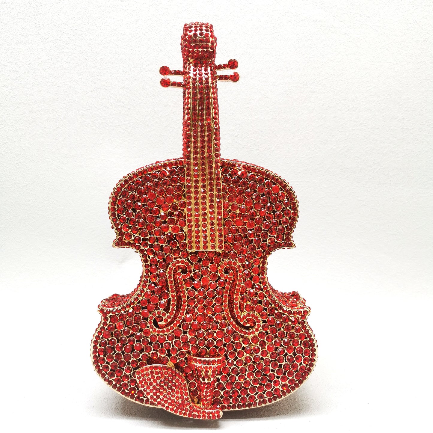 12 Colors Violin-Shape Rhinestone Evening Bag Designer Luxury Women Metal Wedding Bridal Clutches Lady Girls Diamonds Purses