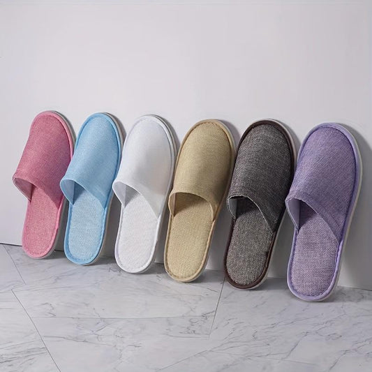 Stylish Women's Linen Slippers - Comfortable, Colorful, Slip-On, All-Season, Soft EVA Sole, Breathable, Lightweight, Easy to Wear, Perfect for Indoor and Outdoor Activities - Non-Washable