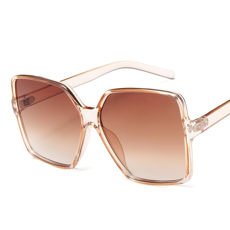 Fashion Women Oversize Sunglasses Gradient Lens Plastic Big Frame For Driving Travel