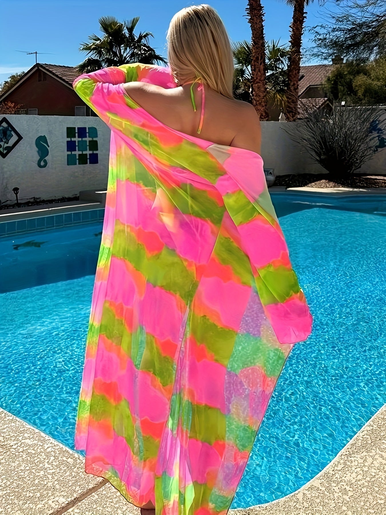 Tie-Dye Sexy Women's Bikini Swimsuit Set