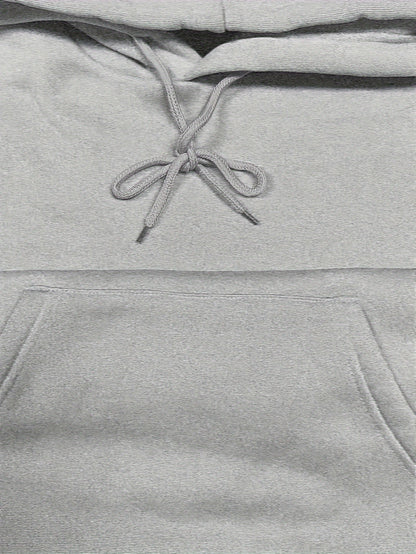 Solid Kangaroo Pocket Hoodie Without Pants, Casual Long Sleeve Drawstring Hoodies Sweatshirt, Women's Clothing