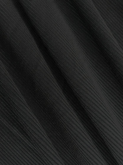 Women's Sleeveless Deep V-Neck Ruched Wide-Leg Jumpsuit - Olive Green Textured Stretch Fabric, Machine Washable Elegant Spring/Summer Casual & Formal Outfit, Ladies Rompers And Jumpsuits, Versatile Clothing, Flowing Silhouett