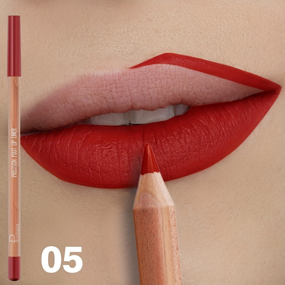 1pc Matte Lipstick & Liner Pen, Waterproof, Long-Lasting, Non-Stick, Berry Shades for All Skin Types, Makeup Pencils for Women, Pudaier