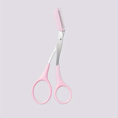 Stainless Steel Eyebrow Shaping Cut Scissors Comb Hair Remover Beauty Tool (Eyebrow Scissors)