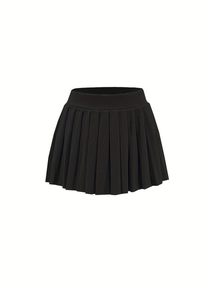[Bright Pink Skirt] Sexy Summer Bright Pink High-Waisted Pleated Mini Skirt | Stretchy & Machine Washable | Perfect for Casual or Party Outfits for Women