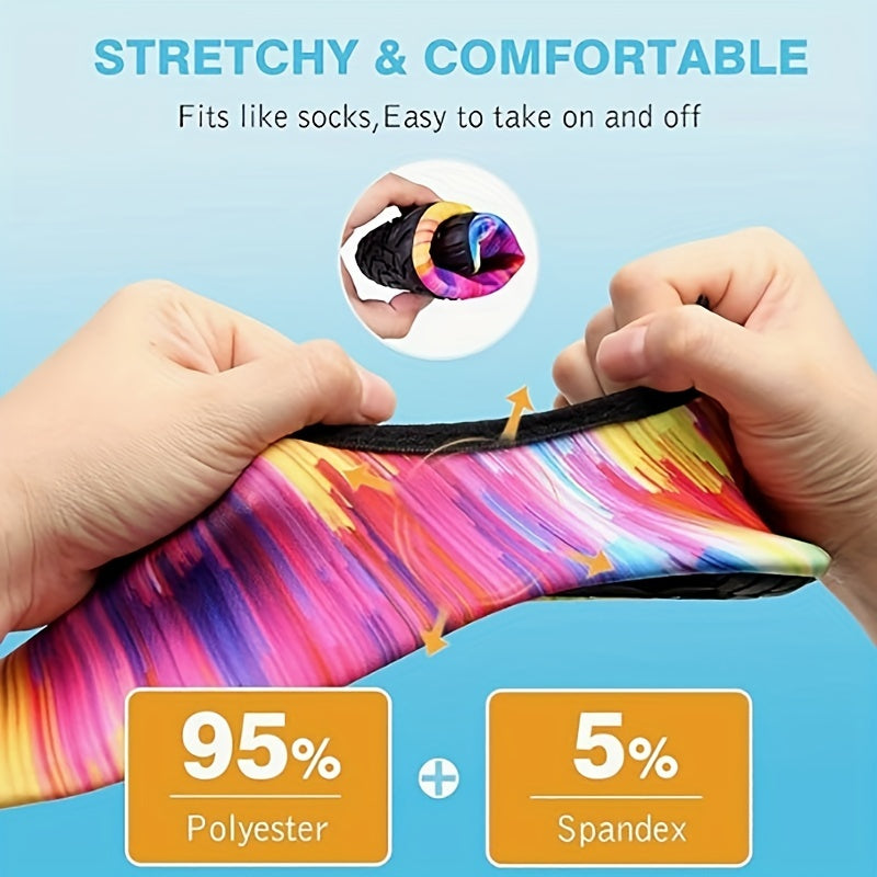 Unisex Quick-Dry Water Shoes - Lightweight Slip-Resistant Aqua Socks - Ideal for Beach, Swim, Surf, Yoga - Durable Rubber Outsole, Breathable Fabric, Perfect for All Genders