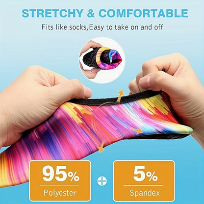 Unisex Quick-Dry Water Shoes - Lightweight Slip-Resistant Aqua Socks - Ideal for Beach, Swim, Surf, Yoga - Durable Rubber Outsole, Breathable Fabric, Perfect for All Genders