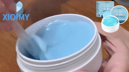 60pcs Xioimy Collagen & Retinol Under Eye Masks - Hypoallergenic Multi-Functional Gel Eye Patches for Tightening, Moisturizing & Firming - European Specialized Skincare for All Light Beige Types, Men & Women, Eye Patches Skin