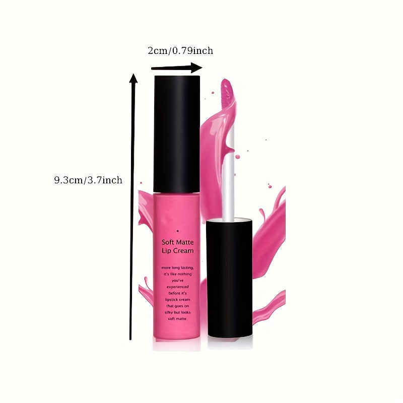 Liquid Lipstick Waterproof Matte Nude Lipstick Pigment Red Long Lasting Lip Gloss Women Makeup Lip Gloss