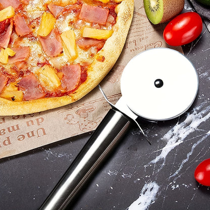 Effortlessly Roll Out Perfect Pizza with this Stainless Steel Pizza Wheel Knife
