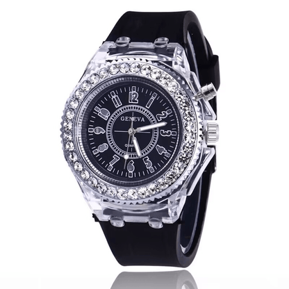 Stylish Quartz Sports Watch for Women - Luminous Display, Elegant Transparent Design & Comfortable Silicone Strap